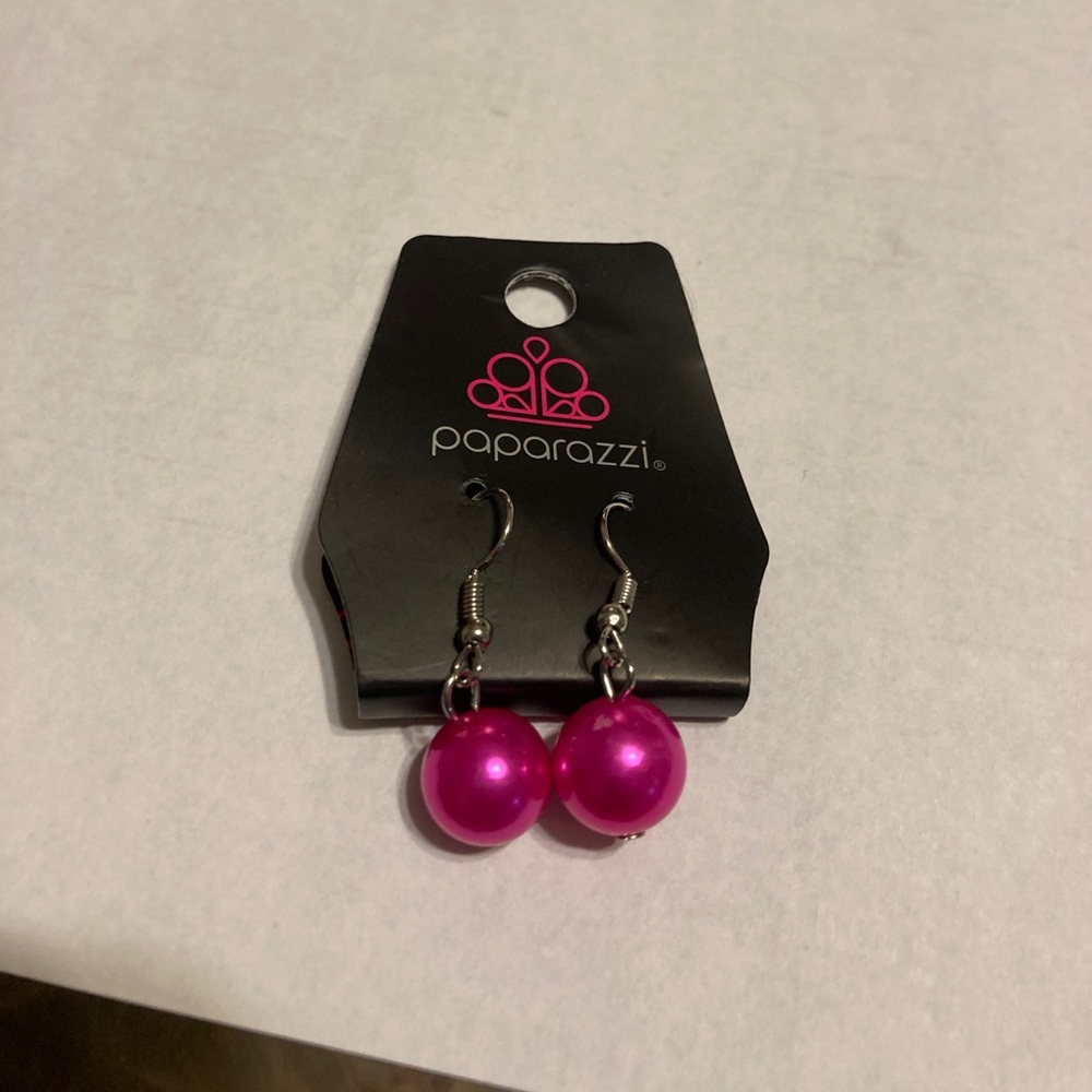Pink purple - ish earrings